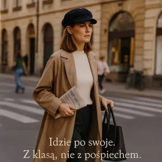 Elegancki Kaszkiet Damski Czarny K289B Polar Fashion Jesień Wiosna - 5