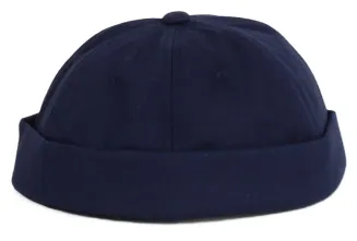 Czapka Dokerka „Leonka” K263C – Granatowe Arcydzieło w 100% Bawełny - 2