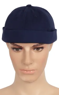 Czapka Dokerka „Leonka” K263C – Granatowe Arcydzieło w 100% Bawełny - 4
