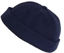 Czapka Dokerka „Leonka” K263C – Granatowe Arcydzieło w 100% Bawełny
