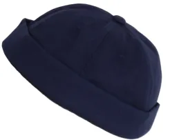 Czapka Dokerka „Leonka” K263C – Granatowe Arcydzieło w 100% Bawełny