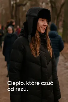 Uszatka Czarna Skórzana Pilotka z Ociepleniem Unisex W484C Polar Fashion - 5