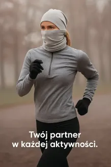 Dresowy Komplet Przejściowy Szary W397C – Czapka Komin Unisex Polar Fashion - 8