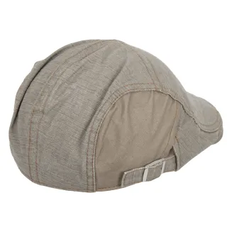 PolarFashion-Beżowy kaszkiet męski bawełniany z regulacją-K191A - 3