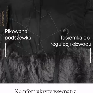 Męska pilotka skórzana W523A czarna uszatka z futrem i aplikacją Polar Fashion - 6