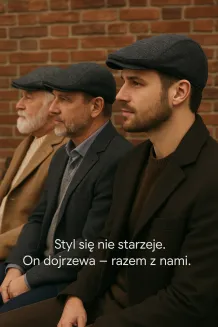 Czarny Kaszkiet męski Polar Fashion K266F – Styl, który nie potrzebuje słów - 8