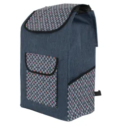 Granatowa torba na zakupy WZ517T do wózka zakupowego – 40L, nieprzemakalna