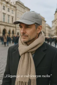 Ocieplana Czapka Bejsbolowa Skórzana Szara z Regulacją Polar Fashion K207H - 7