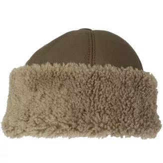 Toczek z naturalnej skóry W518A XL brązowy ciepły futrzany Polar Fashion - 3