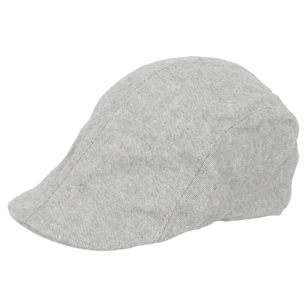 PolarFashion-Męski kaszkiet bawełniany szary gładki-K166A