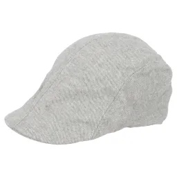 PolarFashion-Męski kaszkiet bawełniany szary gładki-K166A