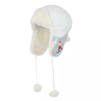 W143E White A Warm Eared Winter Hat Fur Girl'S - 2