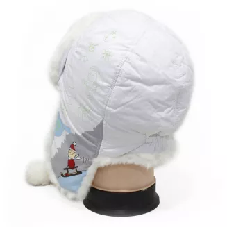 W143E White A Warm Eared Winter Hat Fur Girl'S - 6