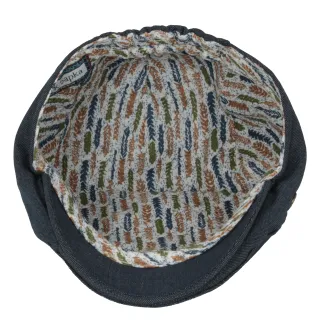 Kaszkiet męski granatowy z eleganckimi akcentami K266D – Polar Fashion - 5