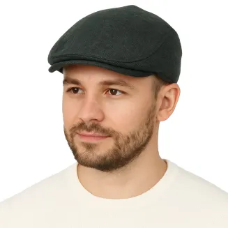 Kaszkiet męski zielony z bordowymi akcentami K266C – Polar Fashion - 8