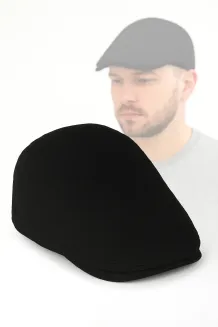 Kaszkiet męski K269H czarny – 100% bawełna, komfort i styl Polar Fashion - 3