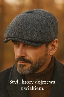 Kaszkiet męski ocieplany zimowy  czapka Peaky Blinders Shelby K282 - 6