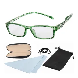 Okulary korekcyjne FH5881 Zielone plusy do czytania etui
