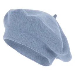 W479E Niebieski damski beret francuski z antenką