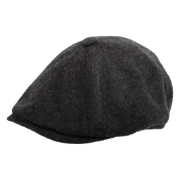 K215A Szary gładki Kaszkiet męski bawełniana czapka Peaky Blinders Shelby