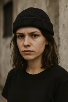 Czarna Krótka leonka czapka dokerka bez daszka FISHERMAN K262D - 2