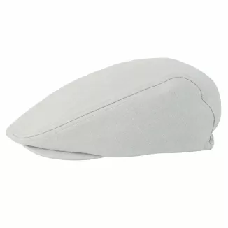 Kaszkiet Męski Bawełniany Szary Letni Czapka Flat Cap Jasny Popiel Lato K311C - 5