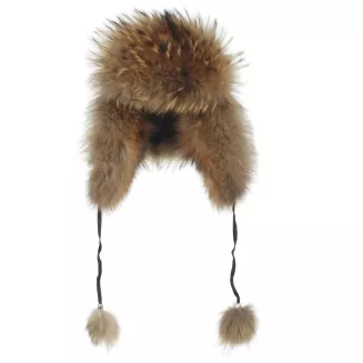 Czarna Damska pilotka skórzana naturalne futro luksusowa W526B Polar Fashion - 4