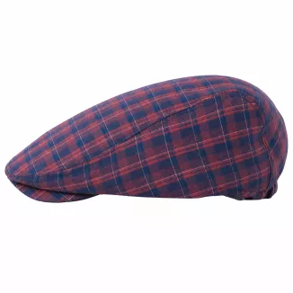 Kaszkiet Męski Bawełniany Bordowy Granatowy Letni Czapka Flat Cap Kratę K311F - 6