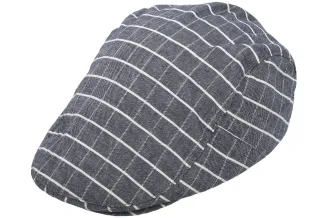 PolarFashion Kaszkiet Męski K182B Niebieski Bawełna Kratka 57–61 - 2