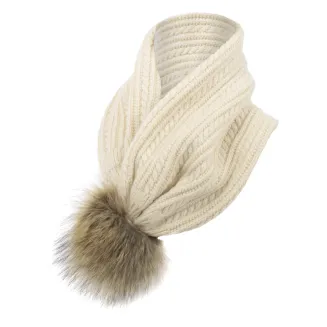 W374B Ecru Universal Winter Hat With Cashmere Pompon With Fox Fur 2-In-1 Polar Fashion - 5