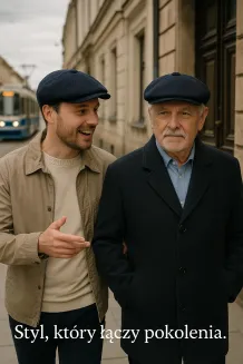 Ciepły Kaszkiet Shelby Peaky Blinders Granatowa Jodełka K275C Polar Fashion - 8