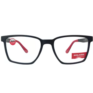 Męskie okulary korekcyjne  CL90266C granatowe  nakładka clip-on polaryzacja - 7