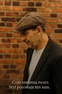 Brązowy kaszkiet męski bawełniany letnia czapka Peaky Blinders Shelby K225C - 4