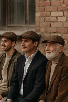 Brązowy kaszkiet męski bawełniany letnia czapka Peaky Blinders Shelby K225C - 5