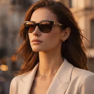 Polaryzacyjne brązowe damskie okulary przeciwsłoneczne Solano SS90215C - 4