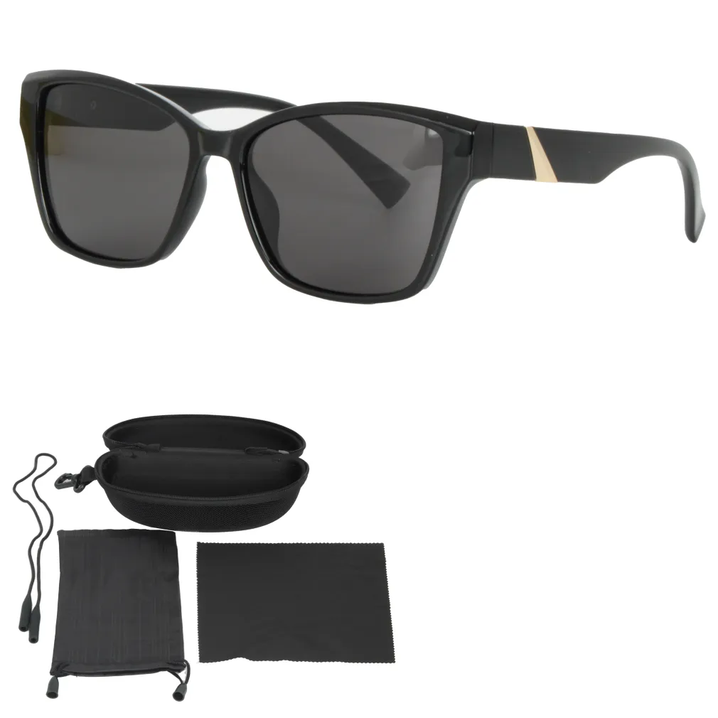 Polar Fashion PR9172C3 Damskie Czarne Polaryzacyjne Okulary Przeciwsłoneczne