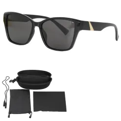 Polar Fashion PR9172C3 Damskie Czarne Polaryzacyjne Okulary Przeciwsłoneczne