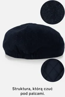 Stylowy kaszkiet męski granatowy K282B – elegancja w duchu Peaky Blinders - 6