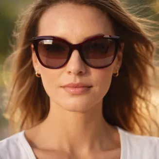 Solano Damskie Okulary Przeciwsłoneczne Cat-Eye Brązowe SS90219B - 7