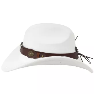 BIAŁY KAPELUSZ KOWBOJSKI WESTERN + OKULARY PILOTKI ZESTAW UNISEX R260E - 5