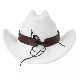 BIAŁY KAPELUSZ KOWBOJSKI WESTERN + OKULARY PILOTKI ZESTAW UNISEX R260E - 6