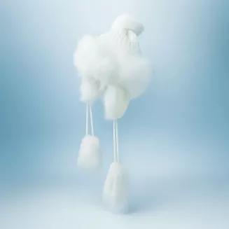 Biała zimowa czapka uszatka W210H ciepła mongołka bajka dla dziewczynki Polar Fashion - 5