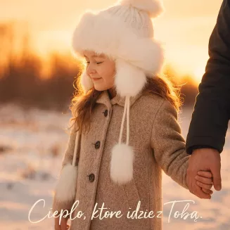 Biała zimowa czapka uszatka W210H ciepła mongołka bajka dla dziewczynki Polar Fashion - 7