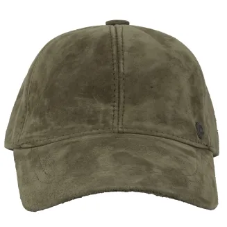 Czapka Skórzana Ocieplana Bejsbolówka Khaki Unisex K265C Polar Fashion - 2