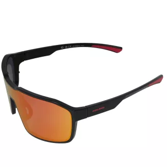 Męskie Sportowe Okulary Rowerowe Mirror HD Red Czarne Solano SP60025B - 3