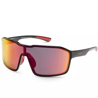 Męskie Sportowe Okulary Rowerowe Mirror HD Red Czarne Solano SP60025B - 2