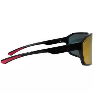 Męskie Sportowe Okulary Rowerowe Mirror HD Red Czarne Solano SP60025B - 5