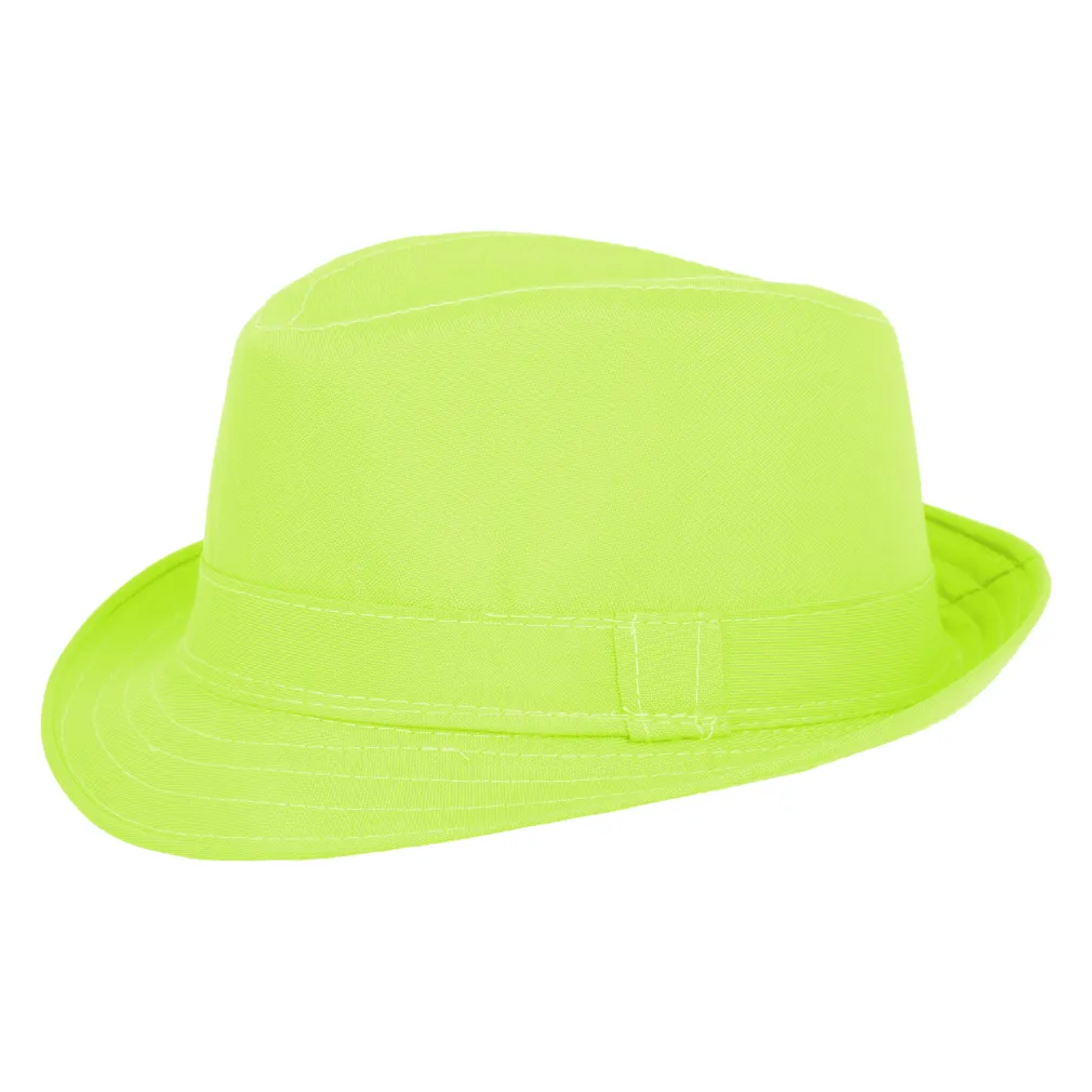 Limonkowy Dziecięcy Kapelusz Trilby R203E Klasyczny Stylowy​ Polar Fashion