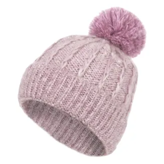 Damski Polar Fashion W475D Różowy Komplet Zimowy Czapka i Szal Dzianinowy - 3