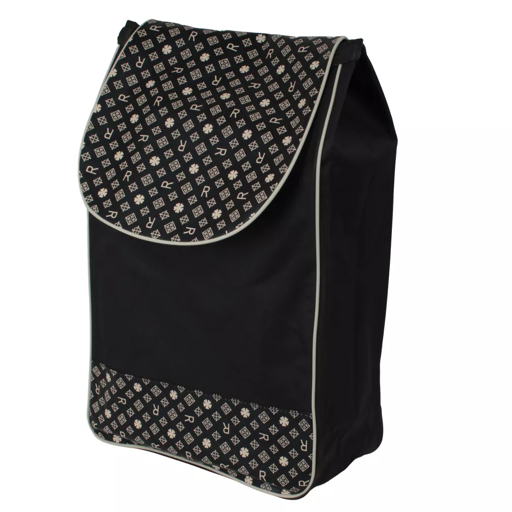 Torba do wózka zakupowego 35L czarna codura gumowana na stelaż rzepy WZ10AT